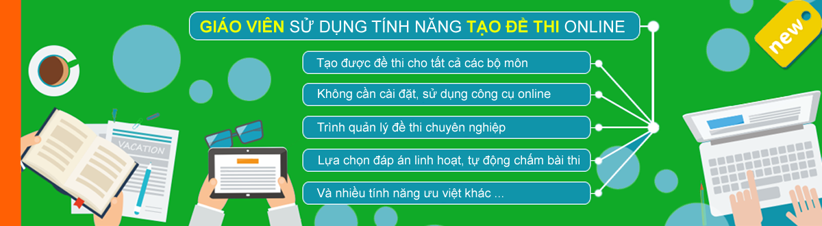 Tạo đề thi online trên Thi24h